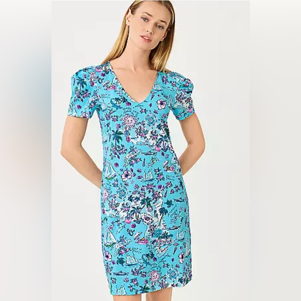 Aleece T-Shirt Dress
Amalfi Blue Lillys Roadtrip